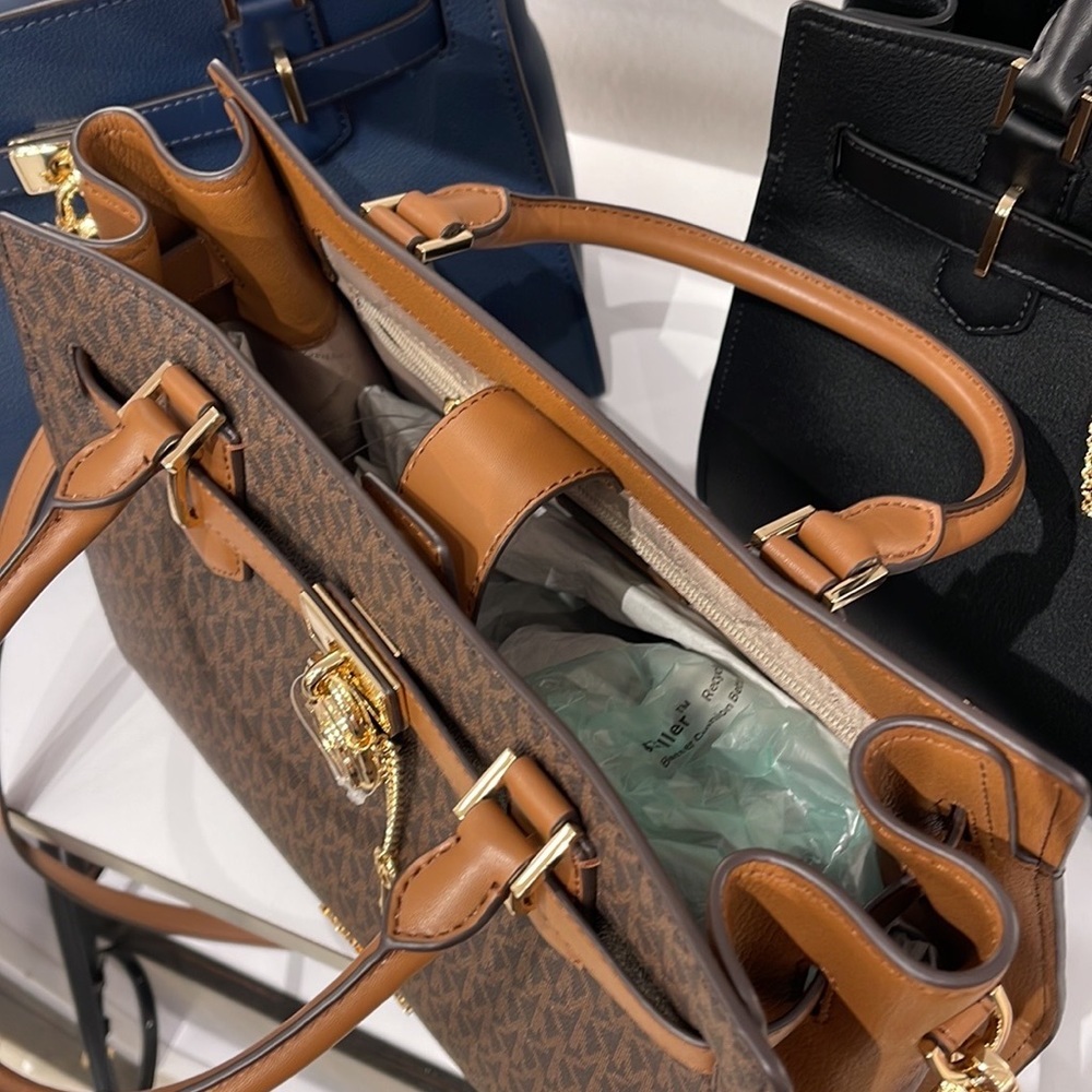 Michael Kors Hamilton Meidum Satchel Shoulder Crossbody 
Brown - Picture 10 of 16
